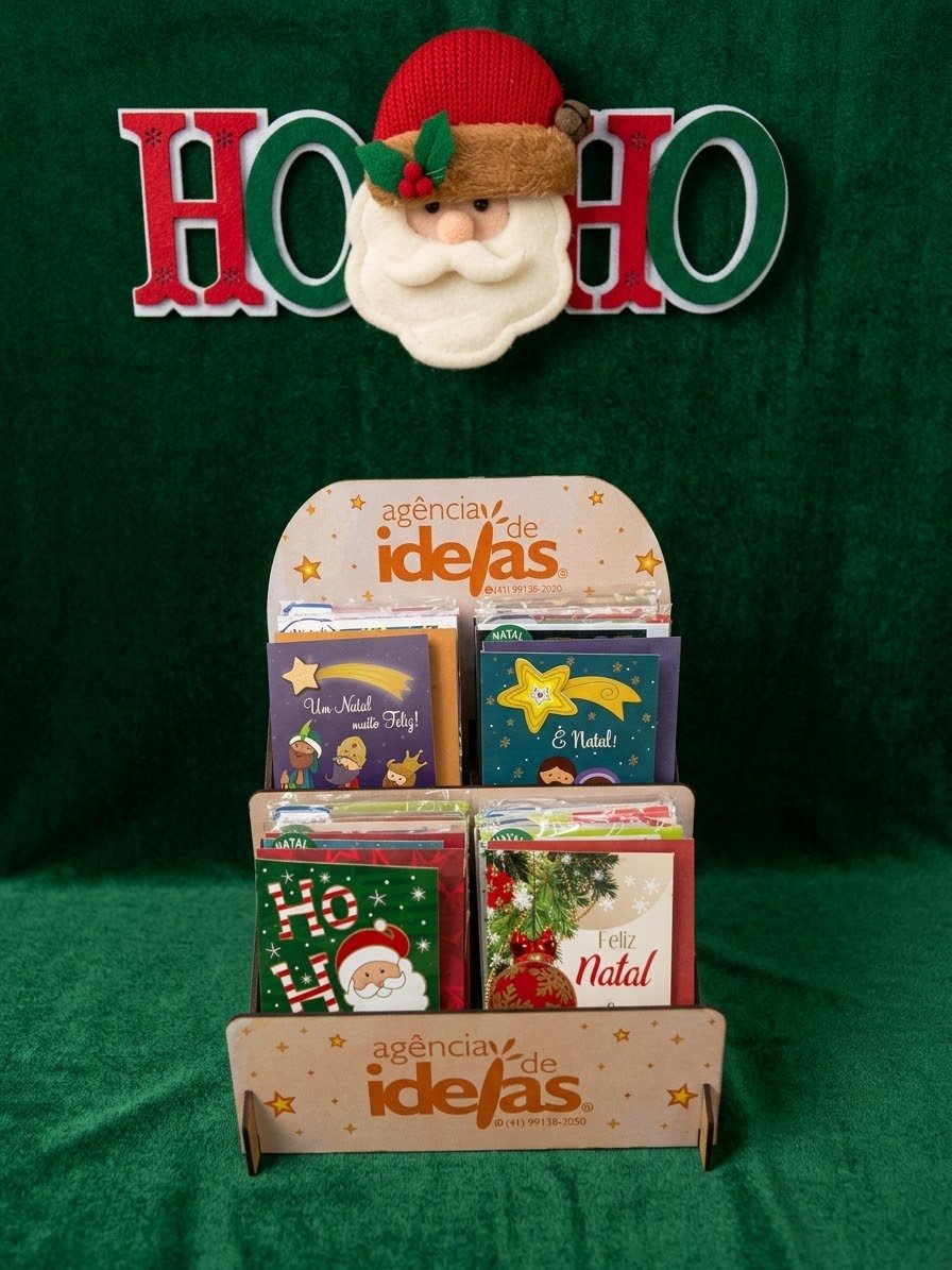 Expositor de balcão com a marca